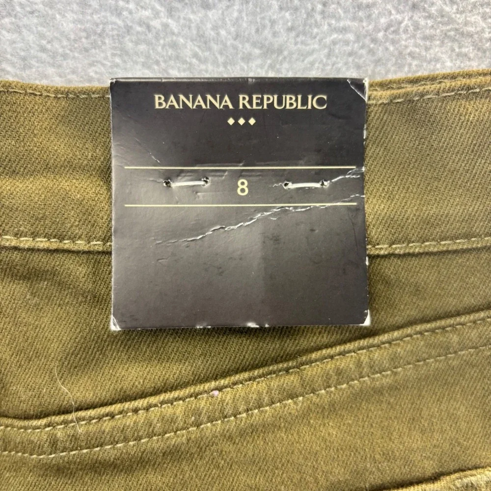 Banana Republic Olive Green Denim Pencil‎ Skirt Size 8